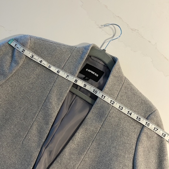 Express Grey wool pea coat XS - Picture 7 of 12